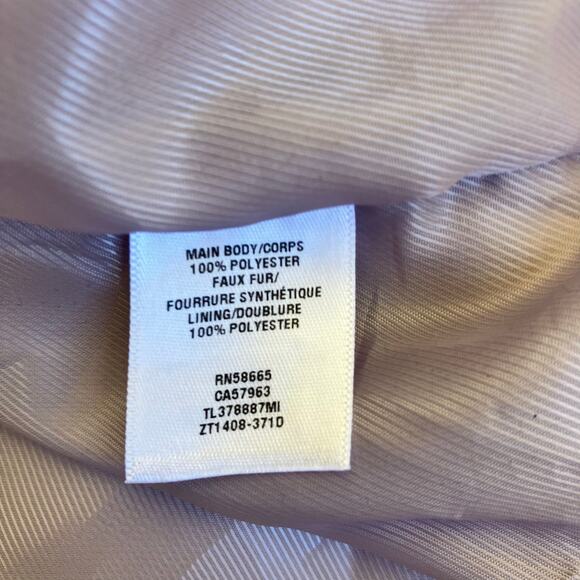 LEITH Sz XS Fur-Fect Fuzzy Faux Fur Jacket in Lavender Cute Elegant Warm - Picture 16 of 16